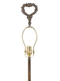 A Grand Tour Style Bronze Oil Lamp — 19TH CENTURY