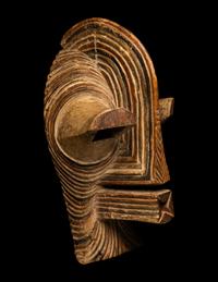 A Songye Wood Male Mask (Kifwebe)