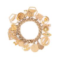 YELLOW GOLD CHARM BRACELET