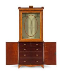 A George III Satinwood Vitrine Cabinet