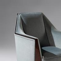 Pair of Hungarian Walnut Armchairs, c. 1940