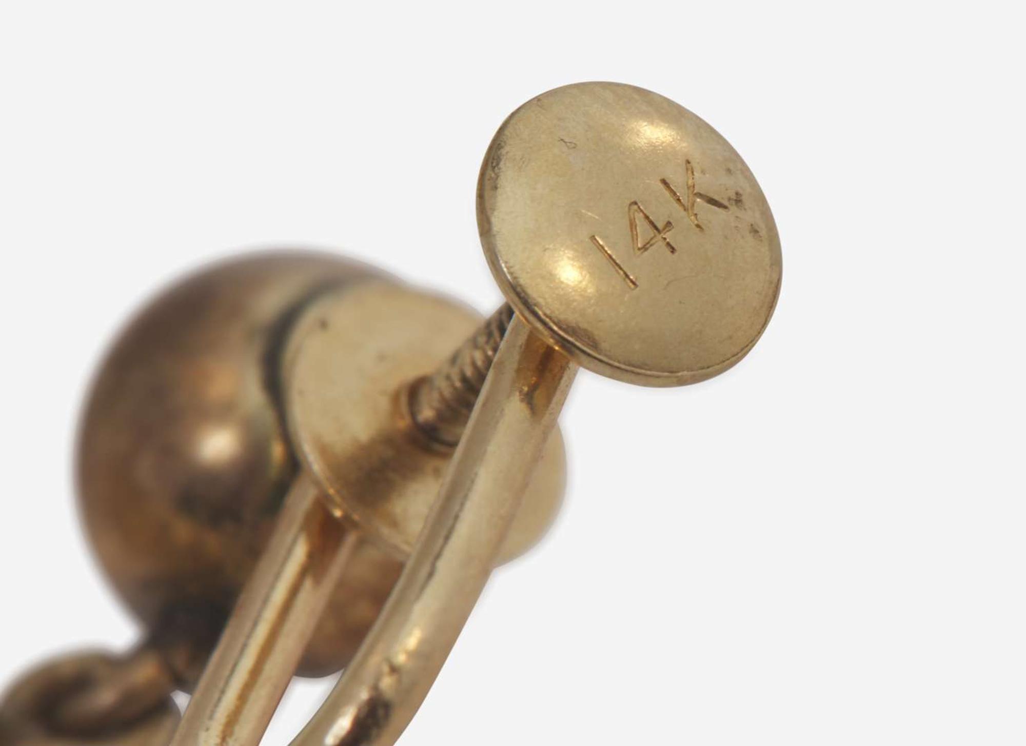Three Pairs of 14K Yellow Gold Ear Clips