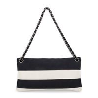 Chanel, Flap Bag in Black & White Faille