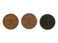 [EARLY PHOTO.] Daguerreotype of a still life attrib. to WILLIAMS with 3 Daguerreian gallery tokens.