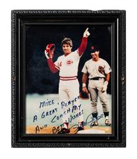 A Group of 13 Various Photos of Miscellaneous Baseball Players Formerly Displayed at Mike Ditka’s Restaurant
