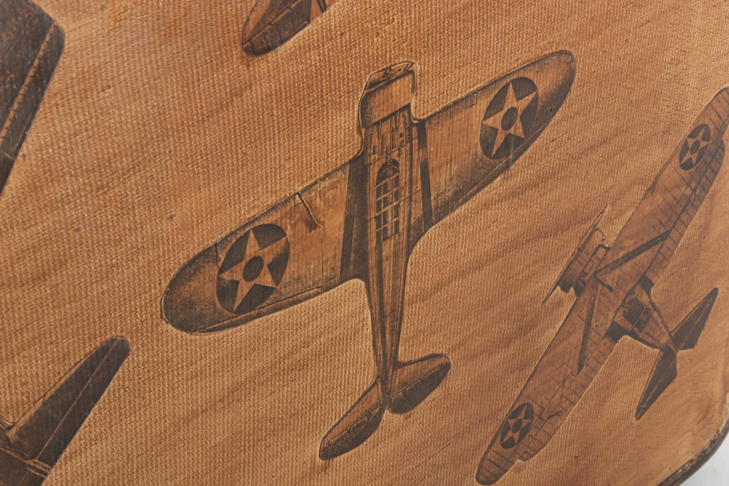 A Vintage Airplane Decorated Travel Case