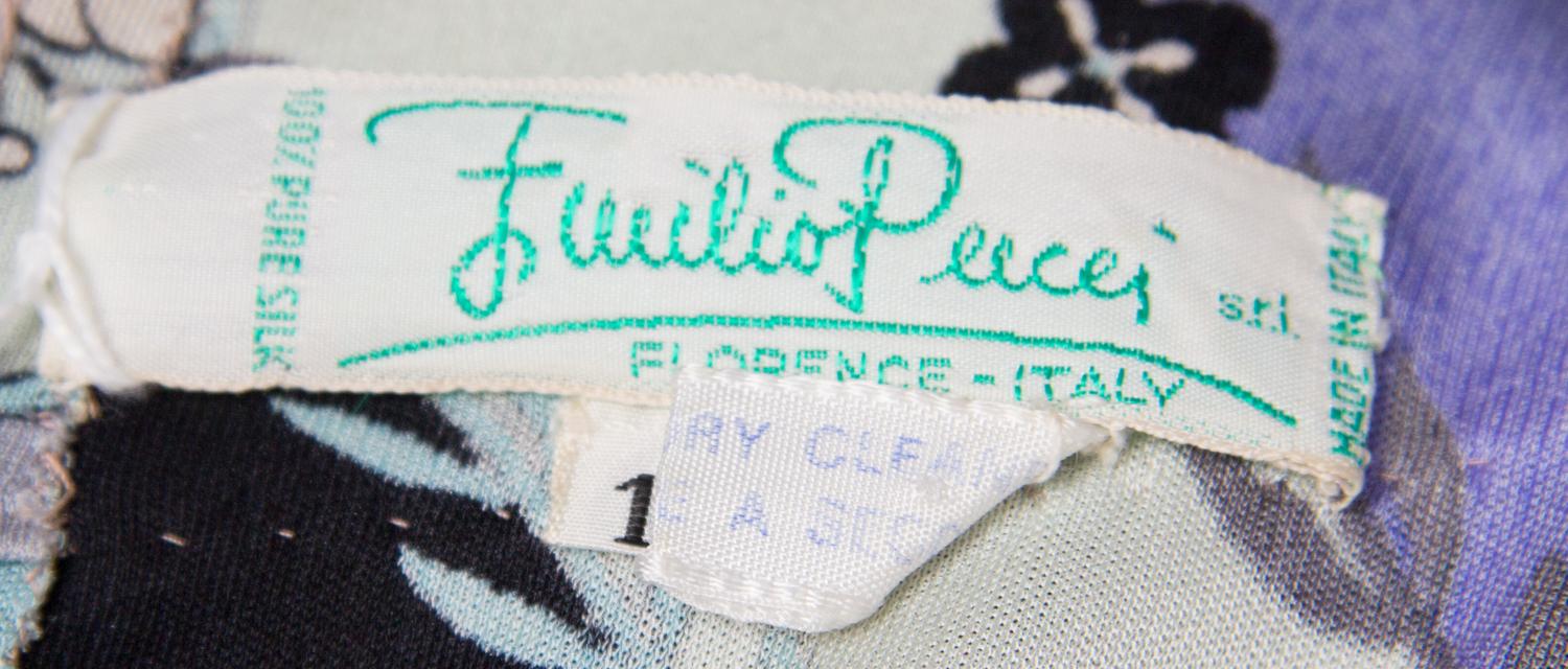 A Pucci Aqua Print Dress, Size 10.