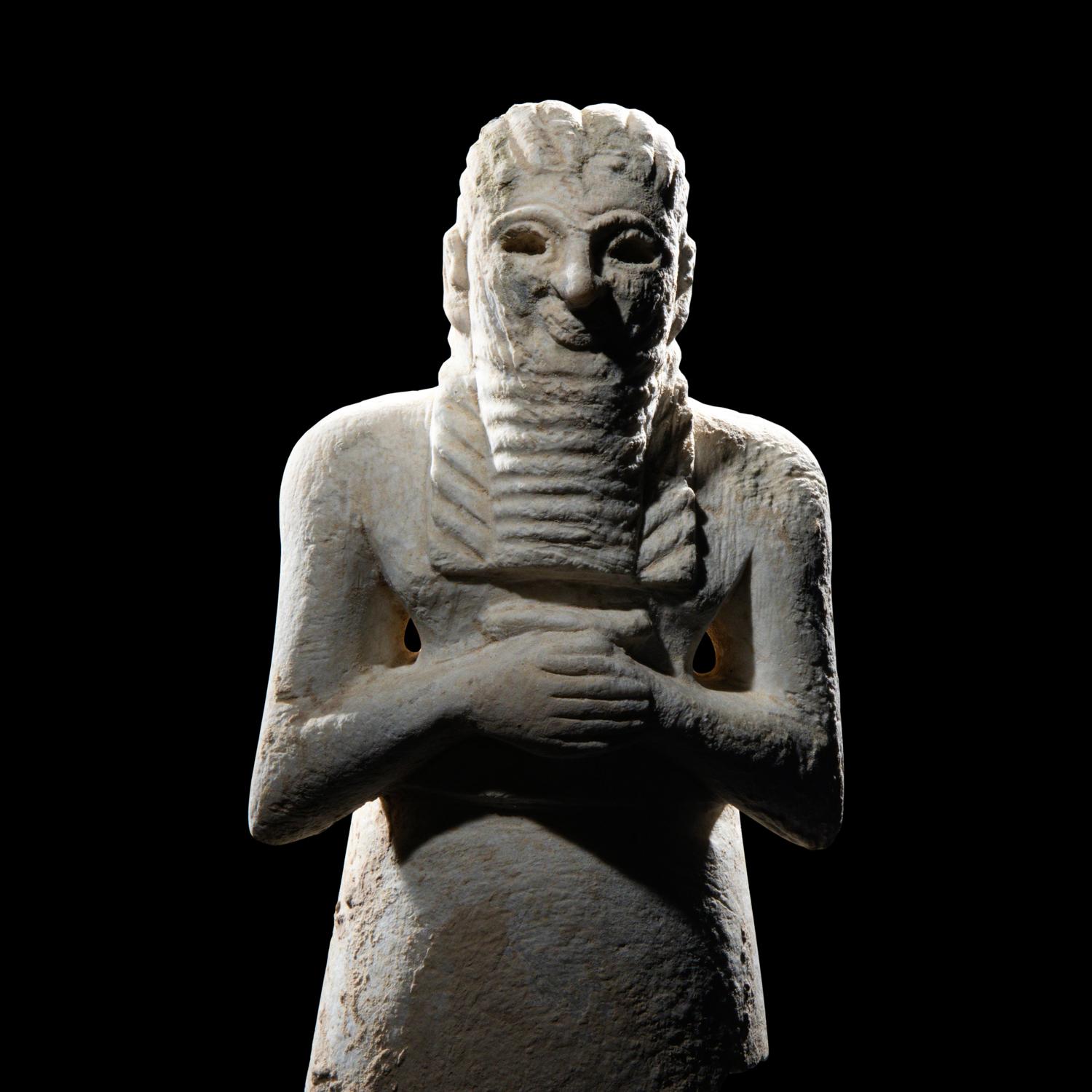 A Sumerian Gypsum Male Worshipper