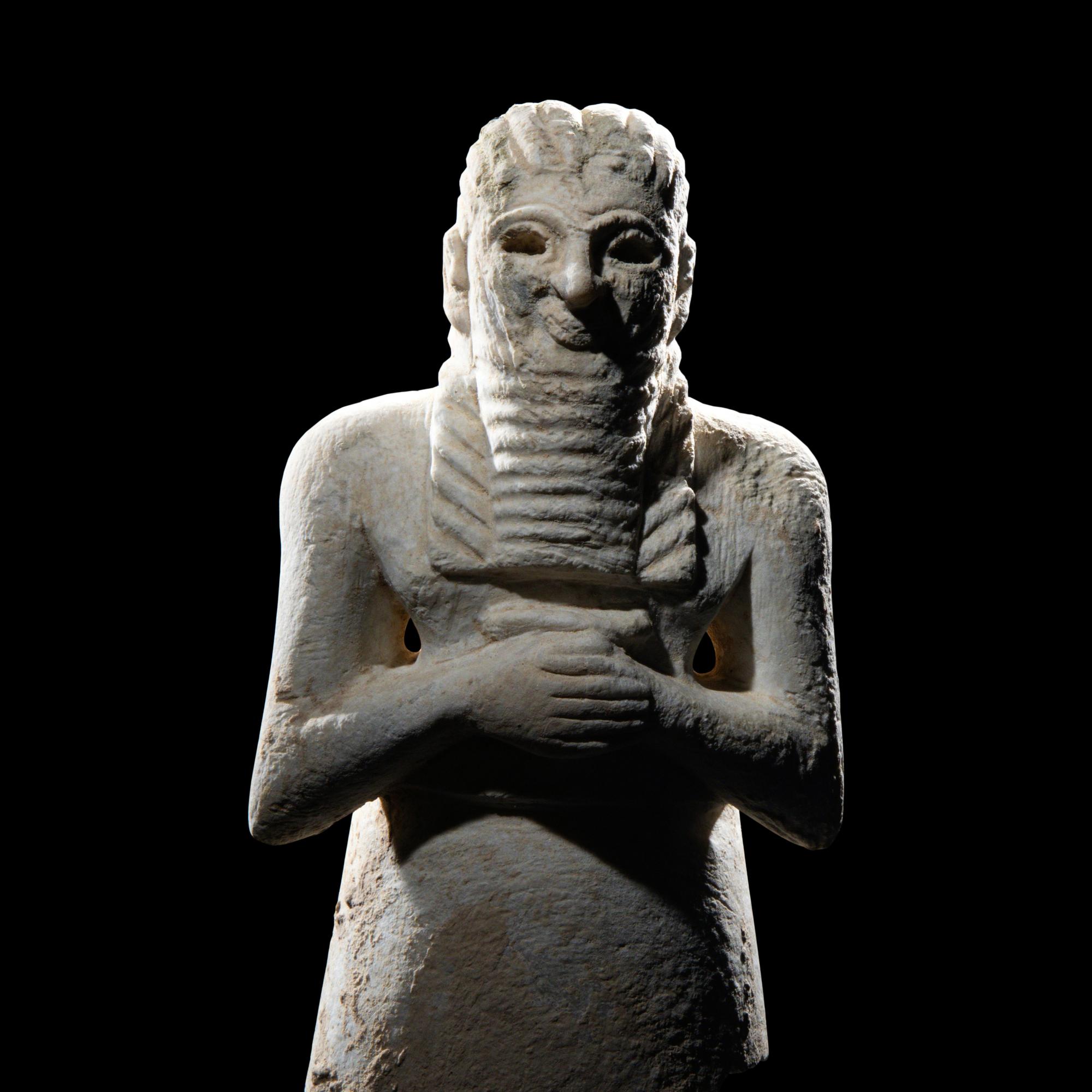 A Sumerian Gypsum Male Worshipper