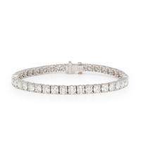 Diamond and Platinum Line Bracelet
