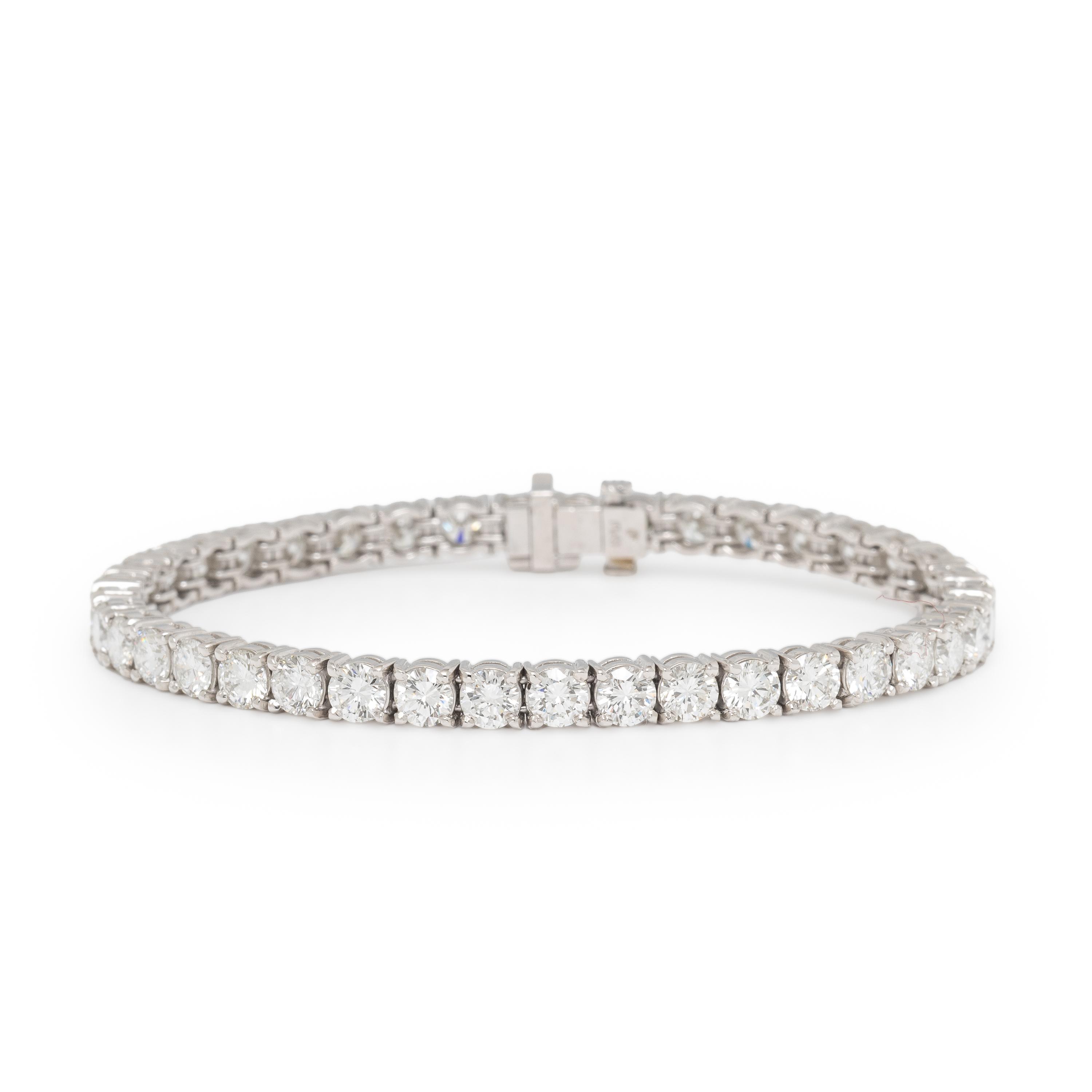 Diamond and Platinum Line Bracelet