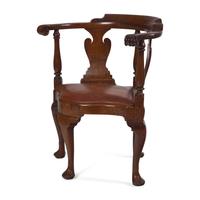 A Queen Anne Walnut Corner Chair