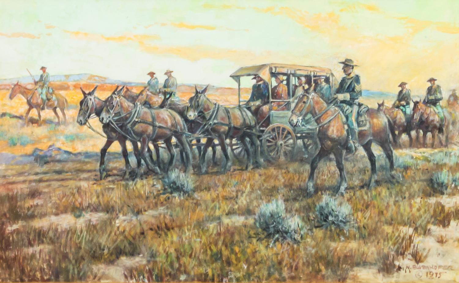 Nick Eggenhofer, (American, 1897-1985), Cavalry Escort, 1975
