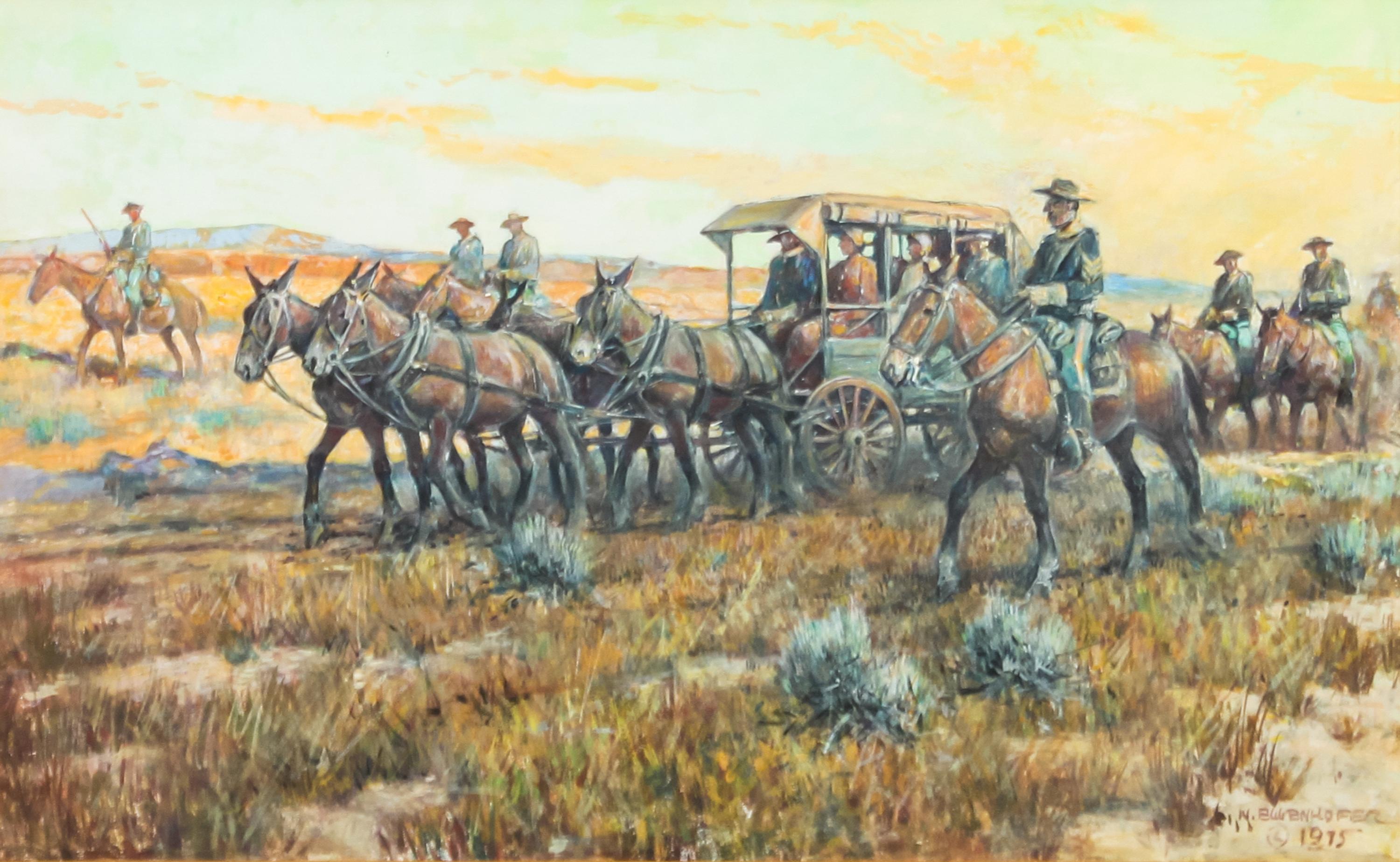 Nick Eggenhofer, (American, 1897-1985), Cavalry Escort, 1975