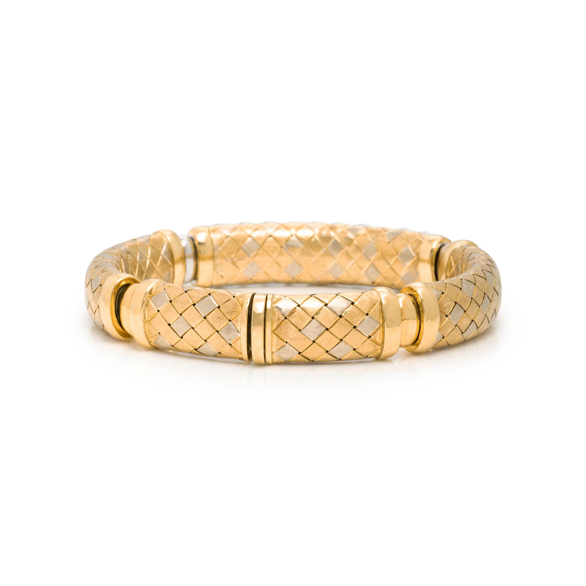 Diamond and Bicolor Gold Bracelet