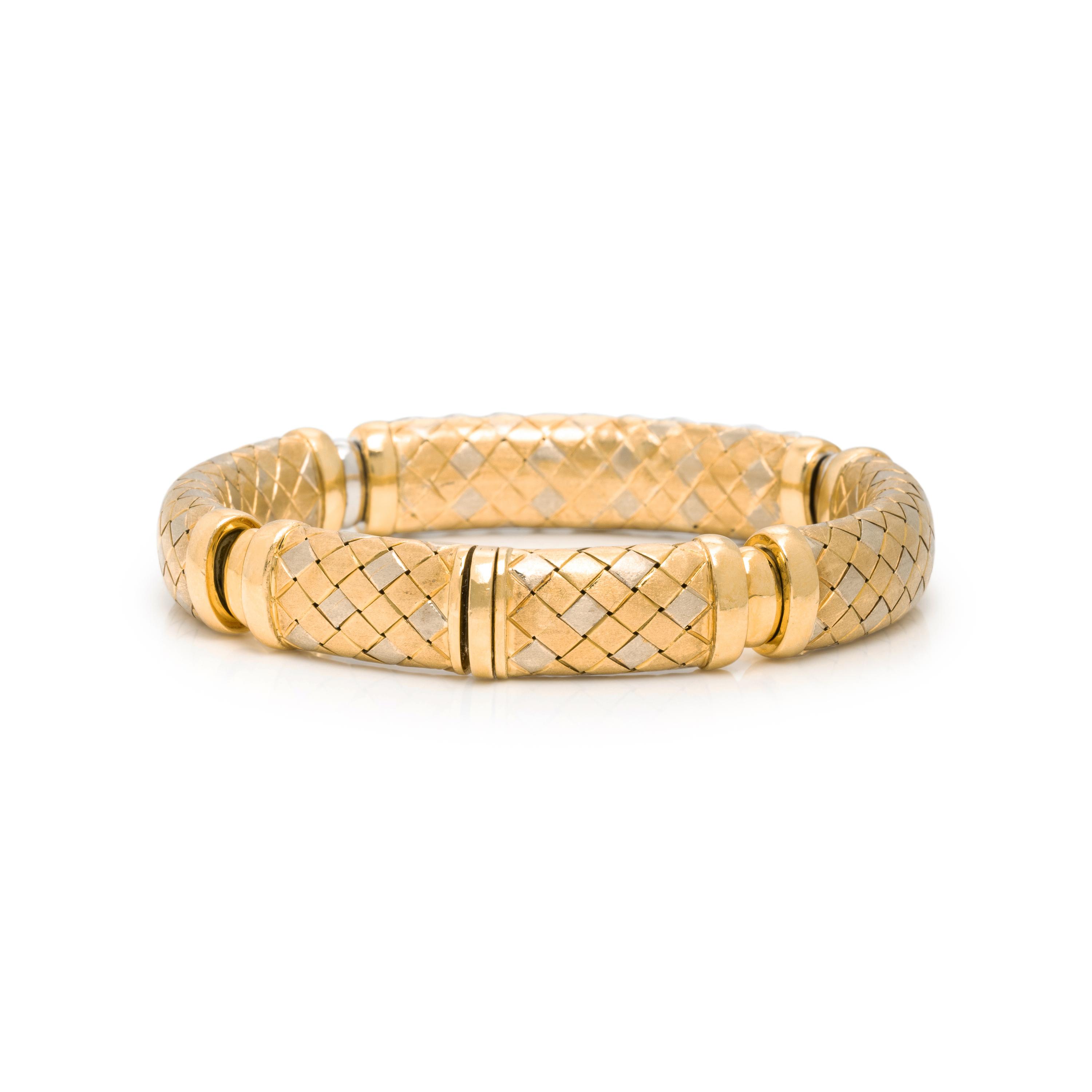 Diamond and Bicolor Gold Bracelet