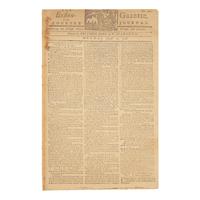 [American Revolution] The Boston-Gazette, and Country Journal, Reporting on the Posting of the Declaration of Independence in Boston