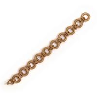 YELLOW GOLD AND GLASS BRACELET
