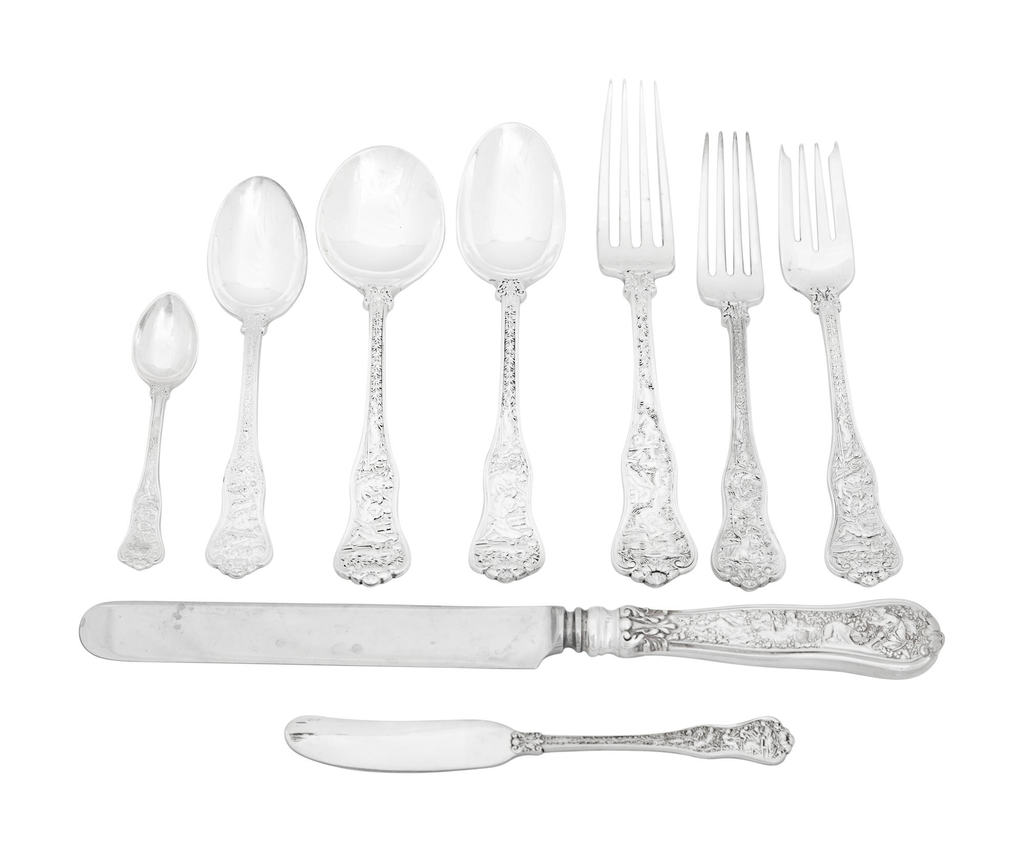 A Tiffany and Co. Olympian Silver Flatware Service