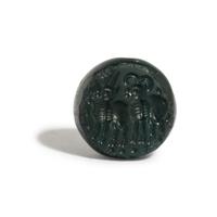 A Sasanian Green Jasper Stamp Seal