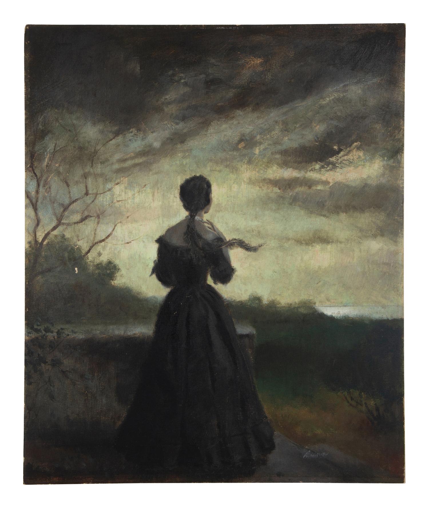 Woman Looking Out Over Landscape