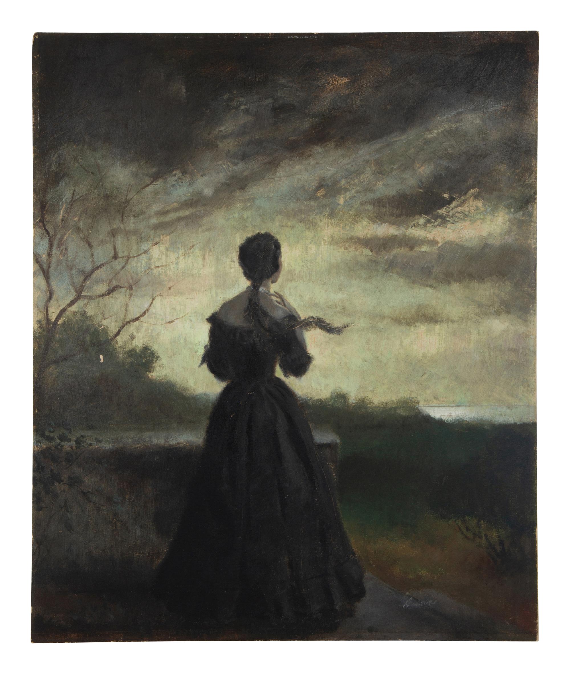 Woman Looking Out Over Landscape