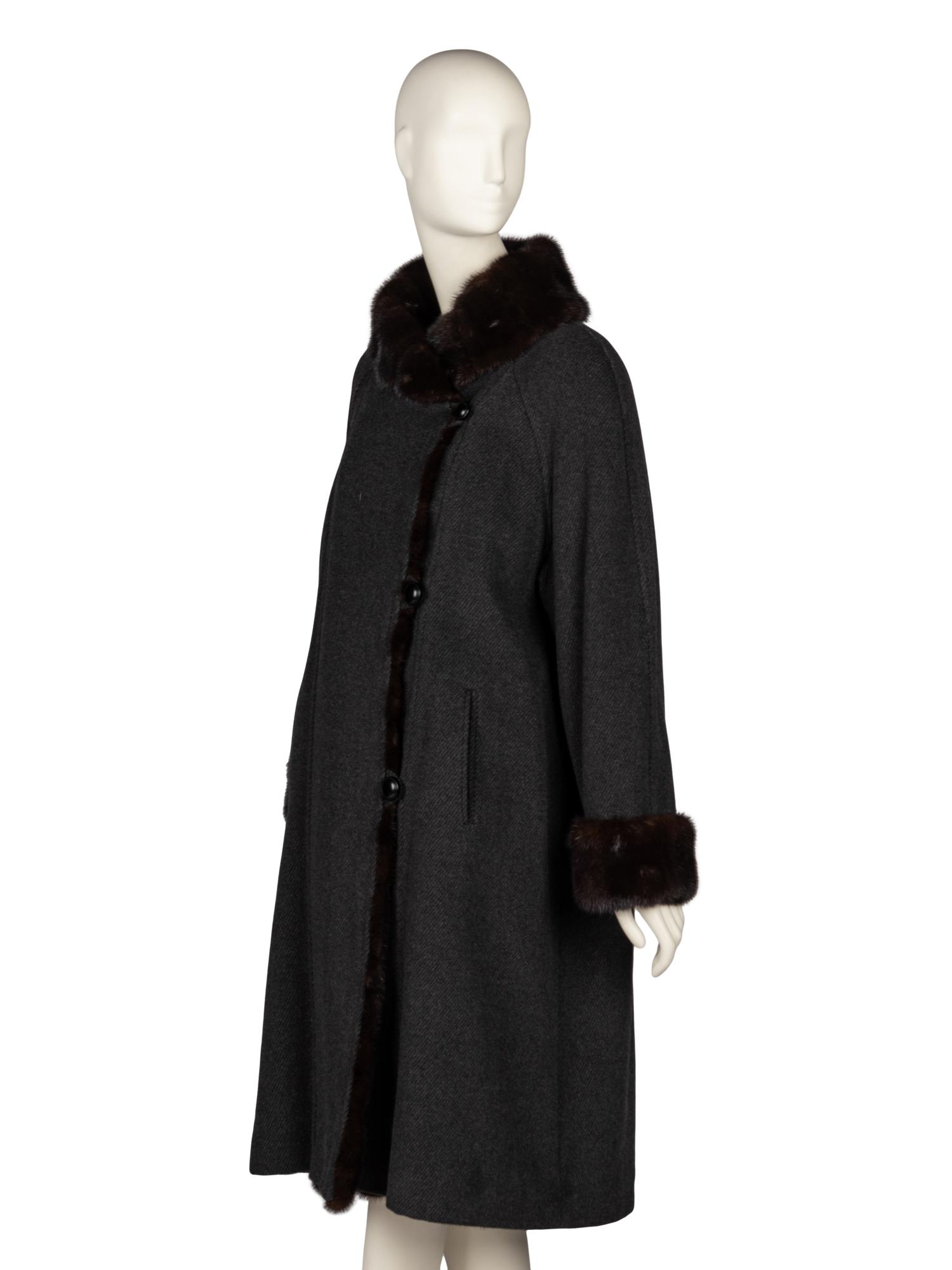 Mink-Lined Cashmere Coat