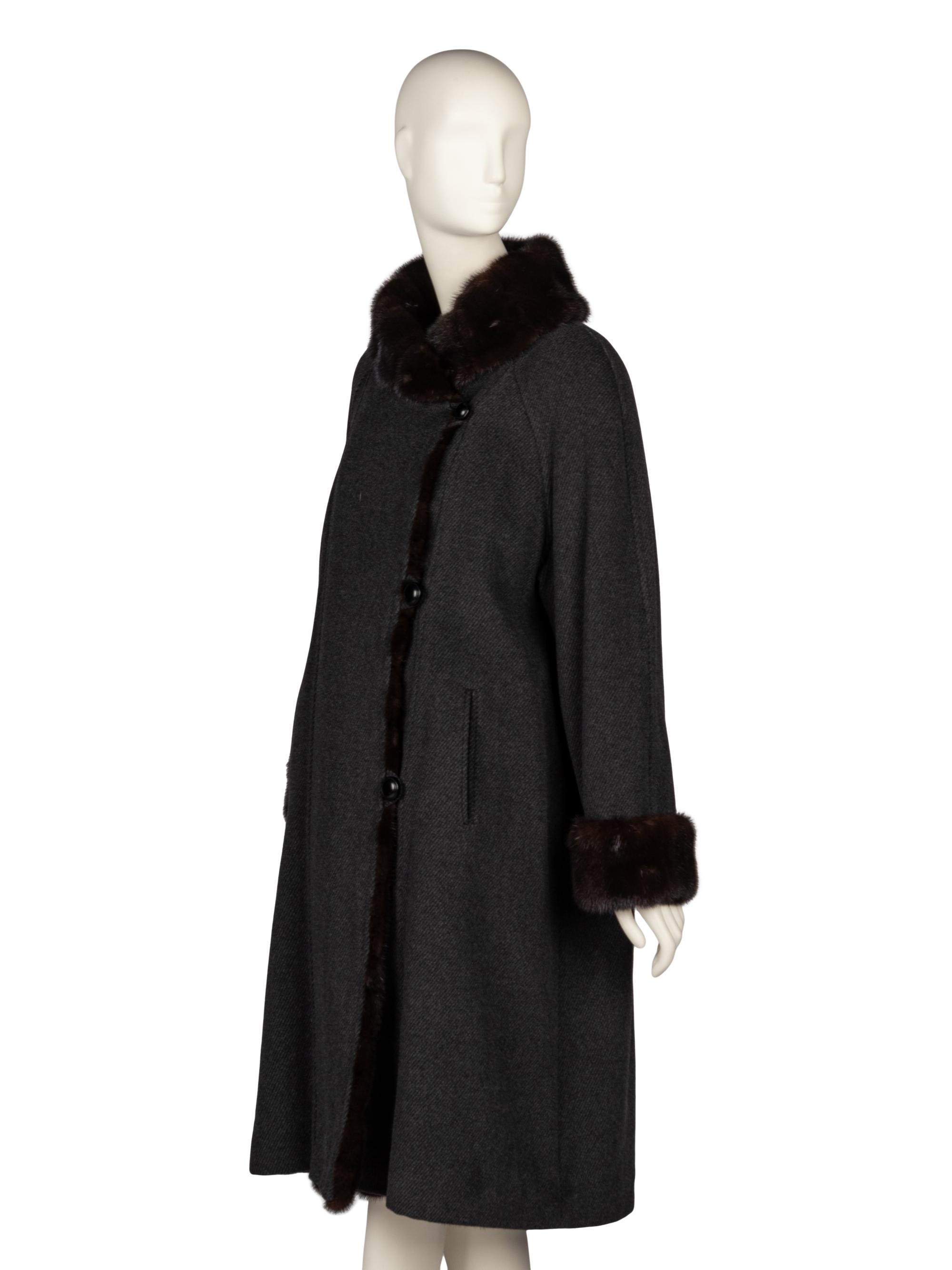 Mink-Lined Cashmere Coat