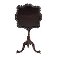A George III Style Mahogany Gallery-Top Tea Table