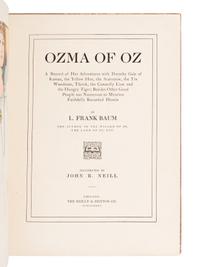 BAUM, L. Frank. (1856-1919). Ozma of Oz . Chicago: The Reilly & Britton Co., 1907.