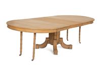 A Painted Pine Oval Dining Table with Faux Bamboo Carving — 20th Century