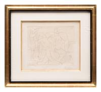 Homme nu avec femme ivre et jeune flûtiste, 1953; printed 1961
