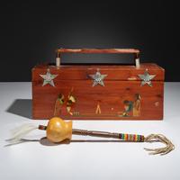 Painted Peyote Box, with Rattle