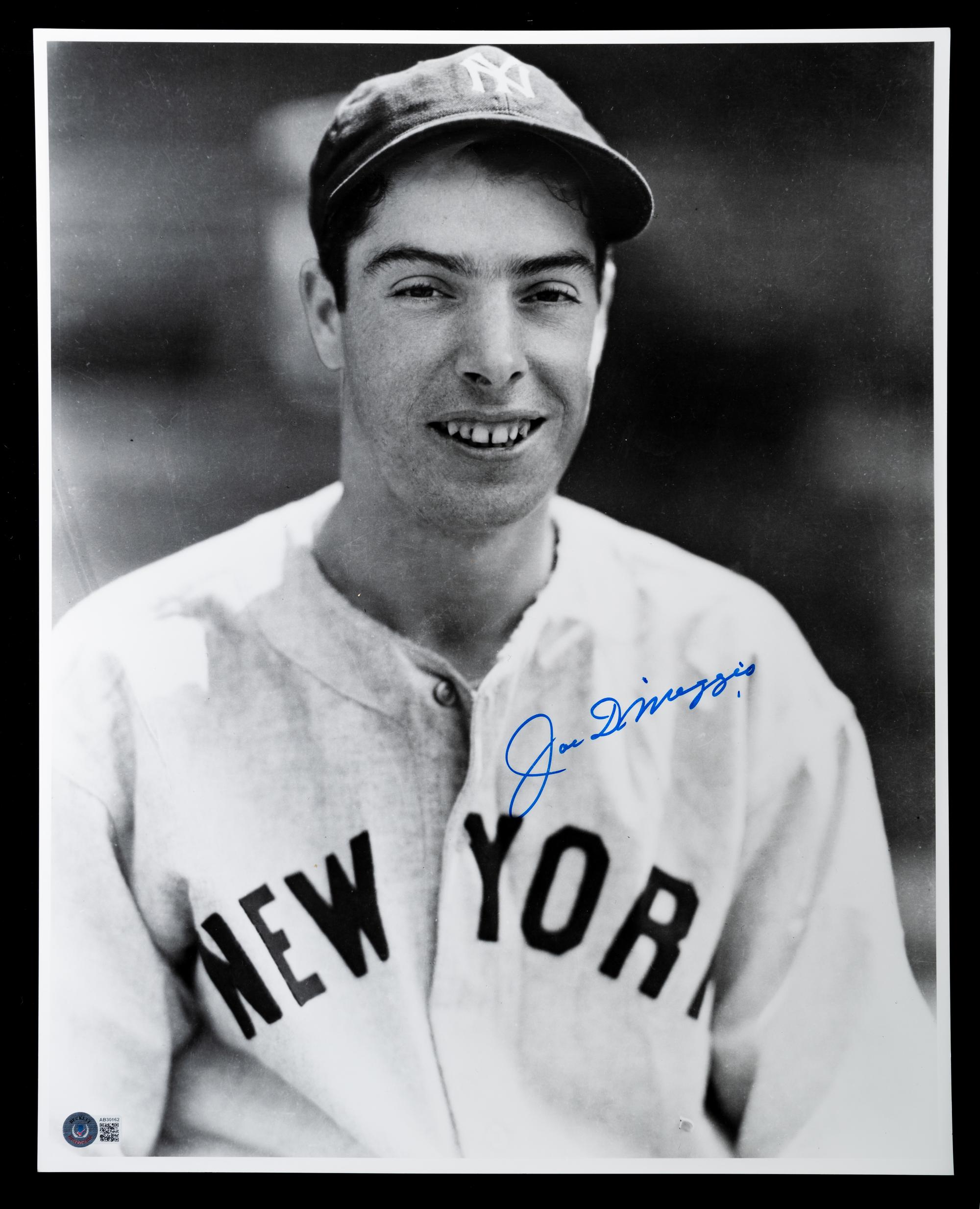 A Joe DiMaggio Signed Autograph Large Format Photograph (Beckett Authentication Services BAS Certified),