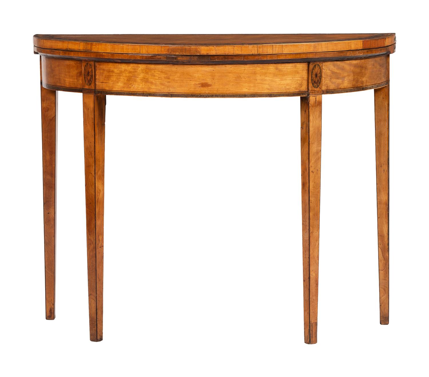 A George III Elmwood Flip-Top Game Table