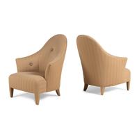 A Pair of John Hutton for Donghia Ghost Chairs