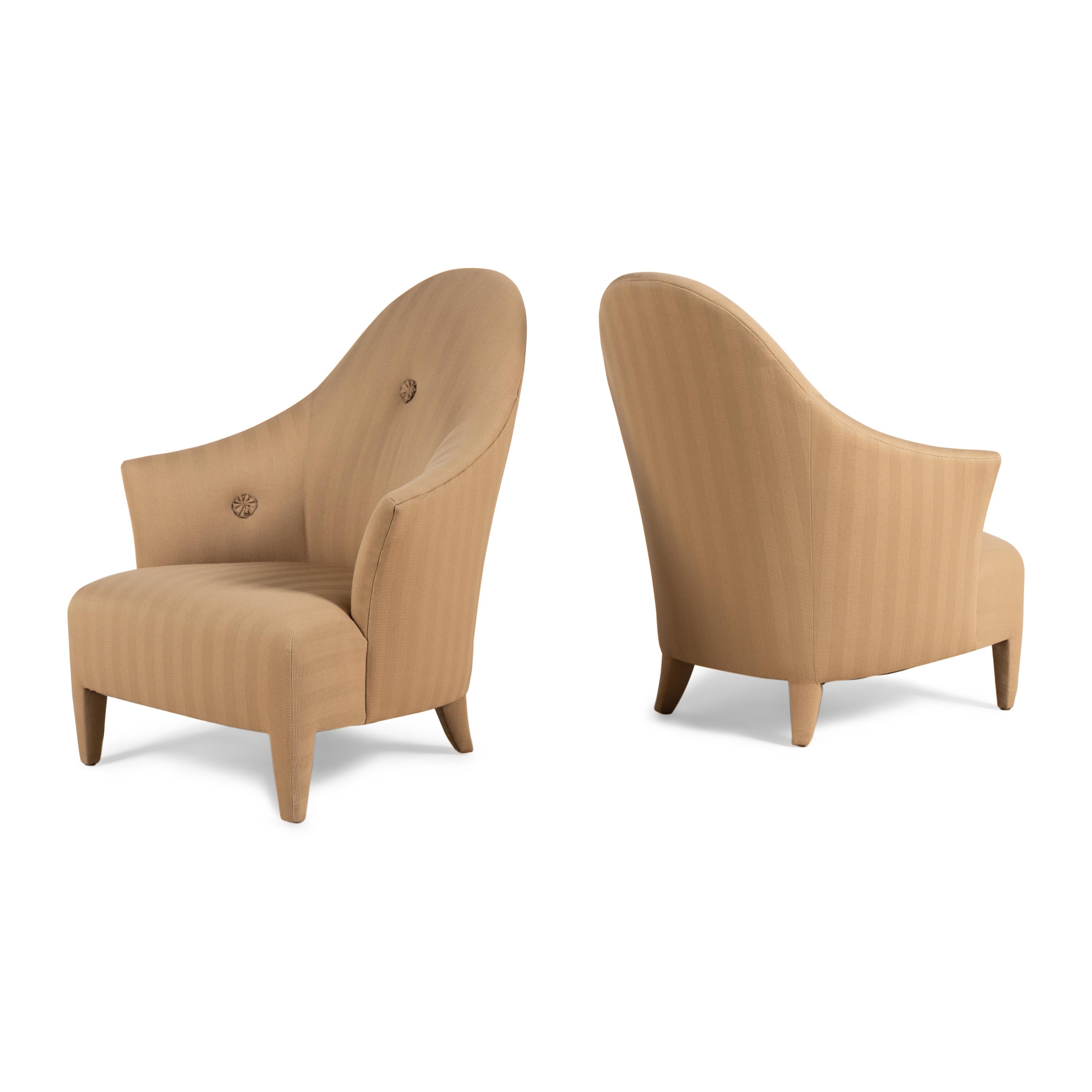 A Pair of John Hutton for Donghia Ghost Chairs