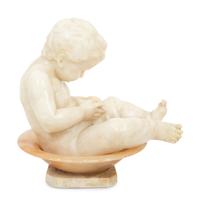A Continental Alabaster Figure of a Child