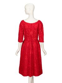 SCAASI, RED LACE DRESS