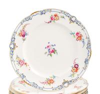 An Assembled Sèvres Porcelain Part Service Painted with Loose Bouquets ( Fleurs Détachées )