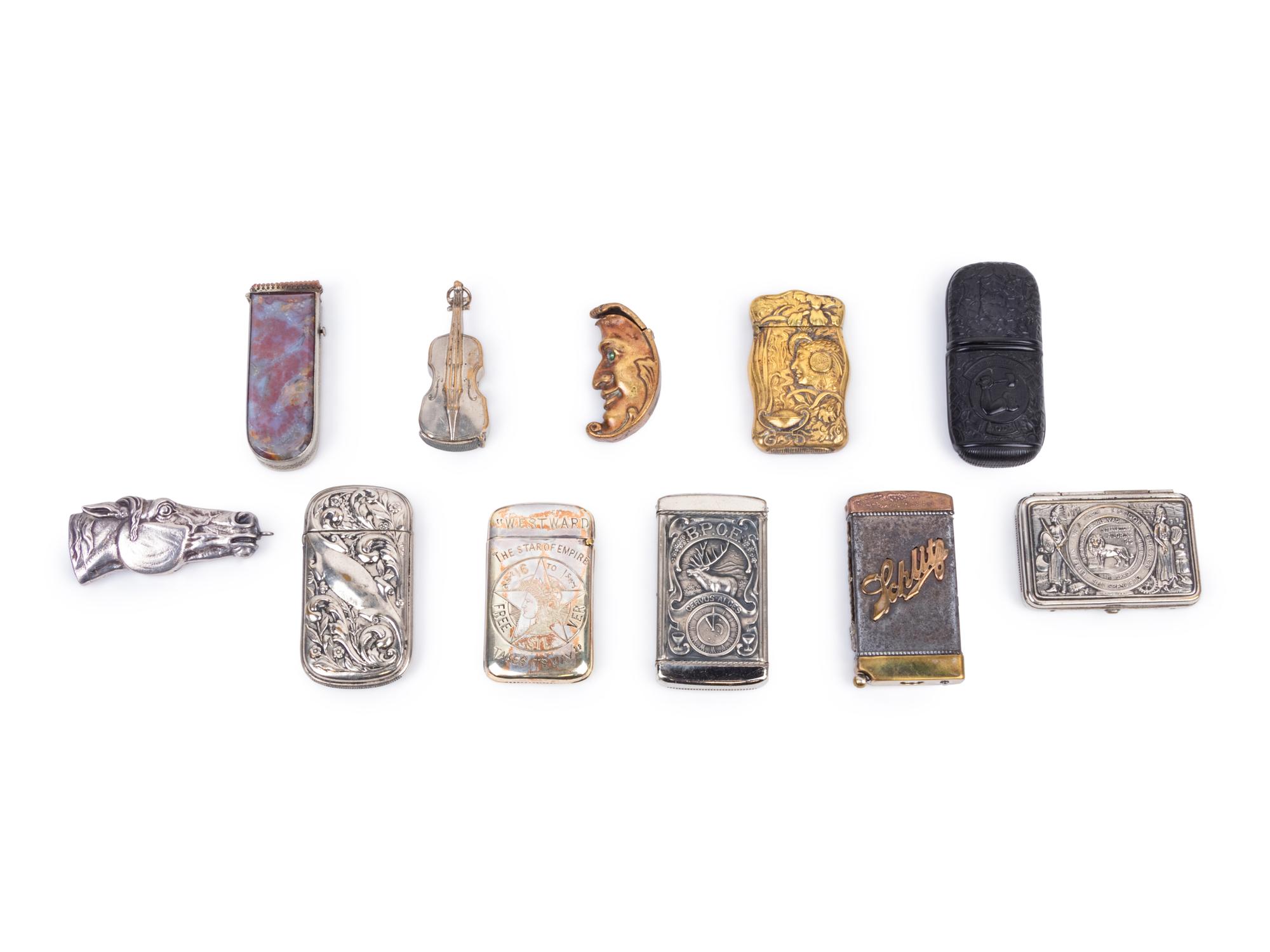 A Collection of Twenty-Four Match Safes