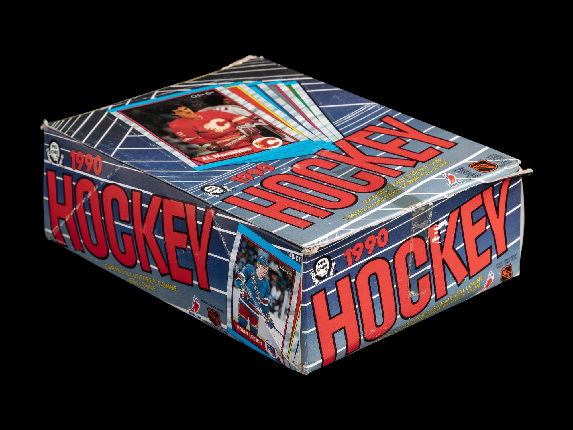 An Unopened Wax Box of 1990 O-Pee-Chee Hockey Cards