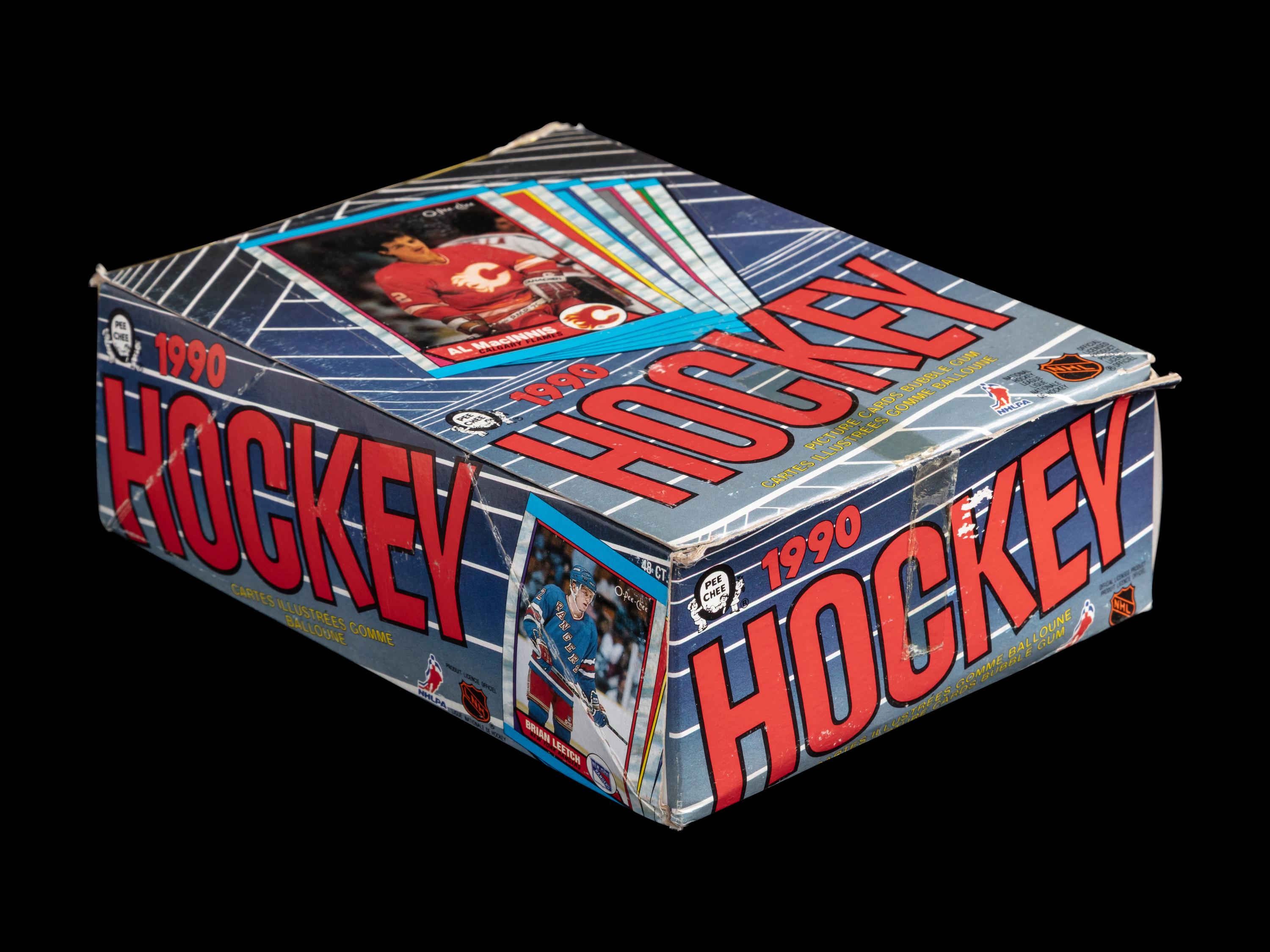 An Unopened Wax Box of 1990 O-Pee-Chee Hockey Cards