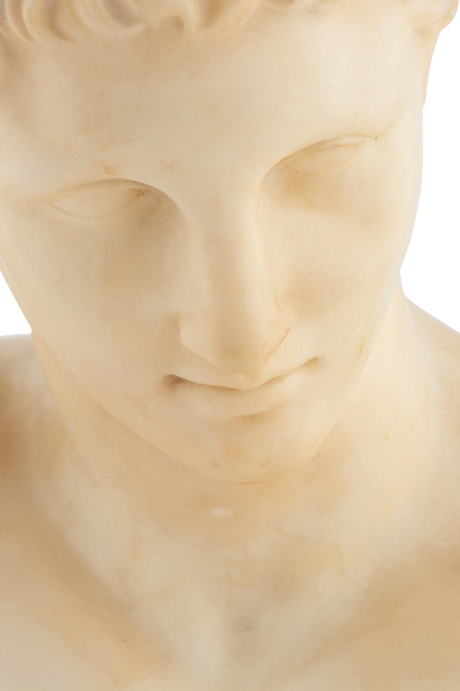 An Italian Marble Bust of Hermes of Praxiteles