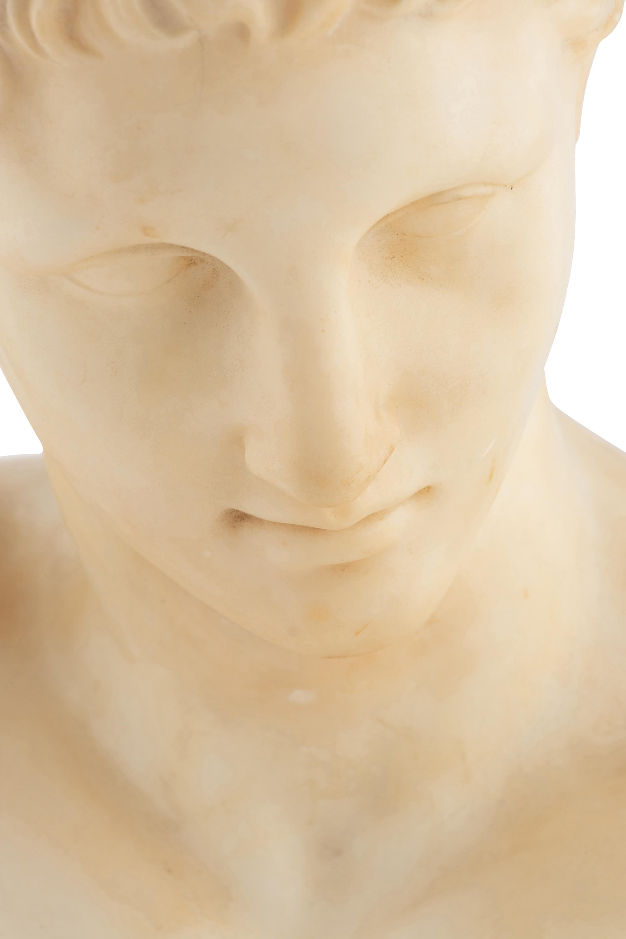 An Italian Marble Bust of Hermes of Praxiteles