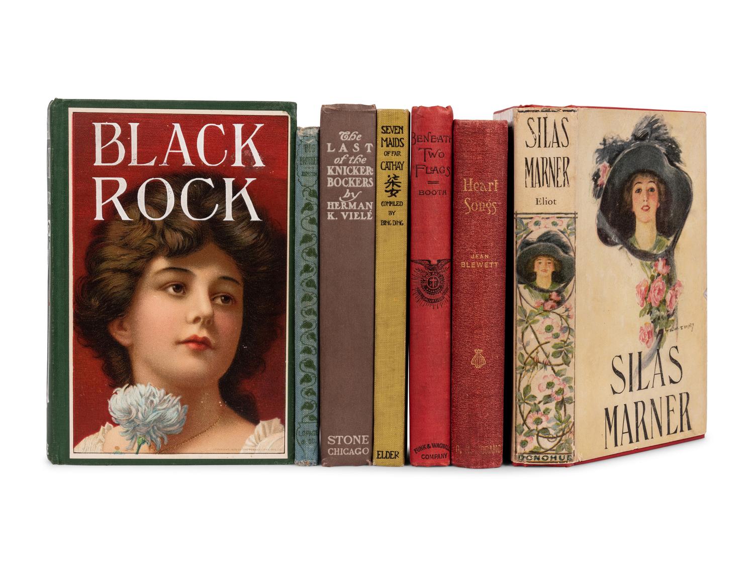[PUBLISHER'S TRADE BINDINGS - AMERICAN]. A group of 7 decorative bindings, comprising: