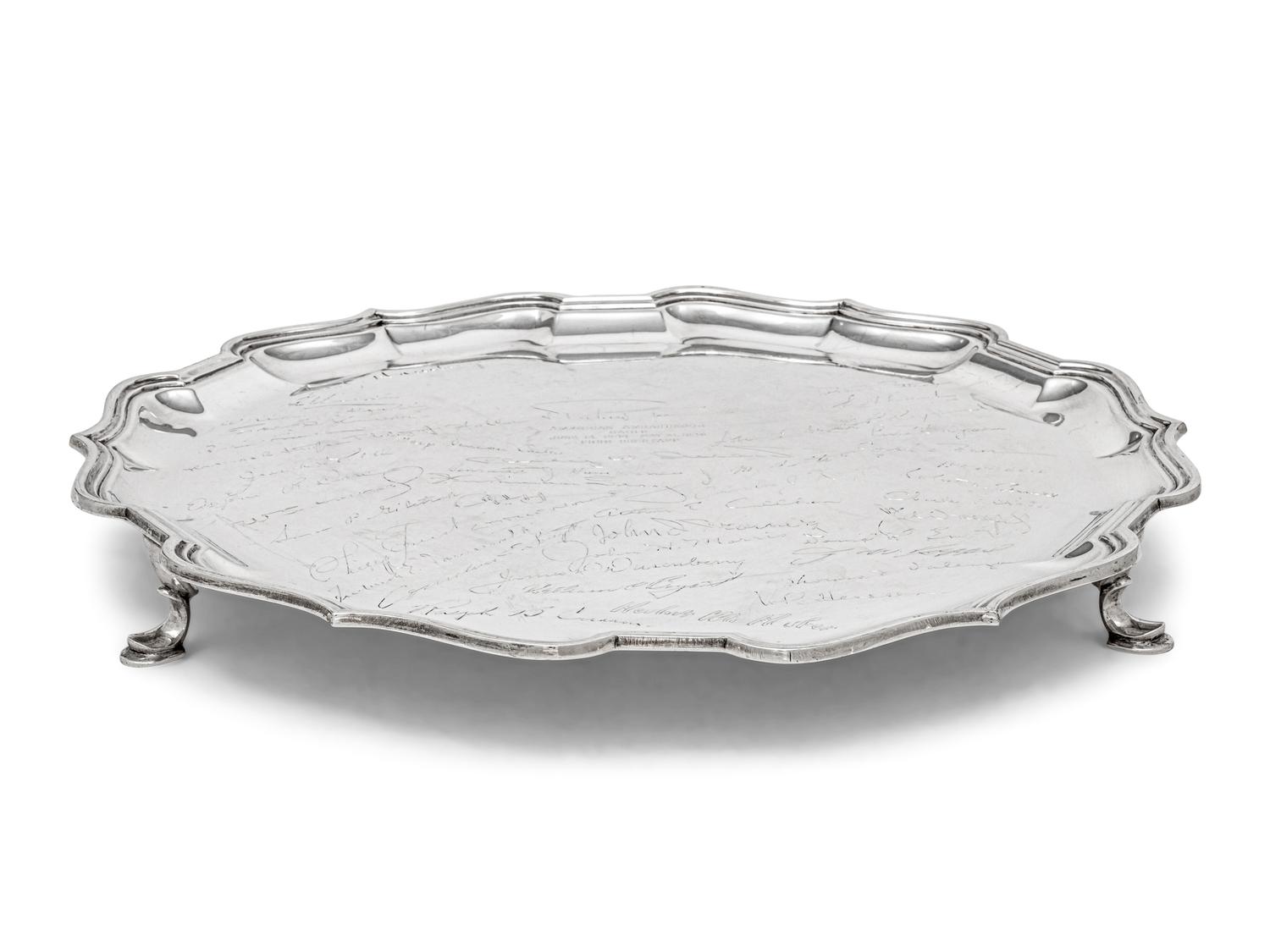 An English Silver Presentation Salver of Ambassadorial Interest
