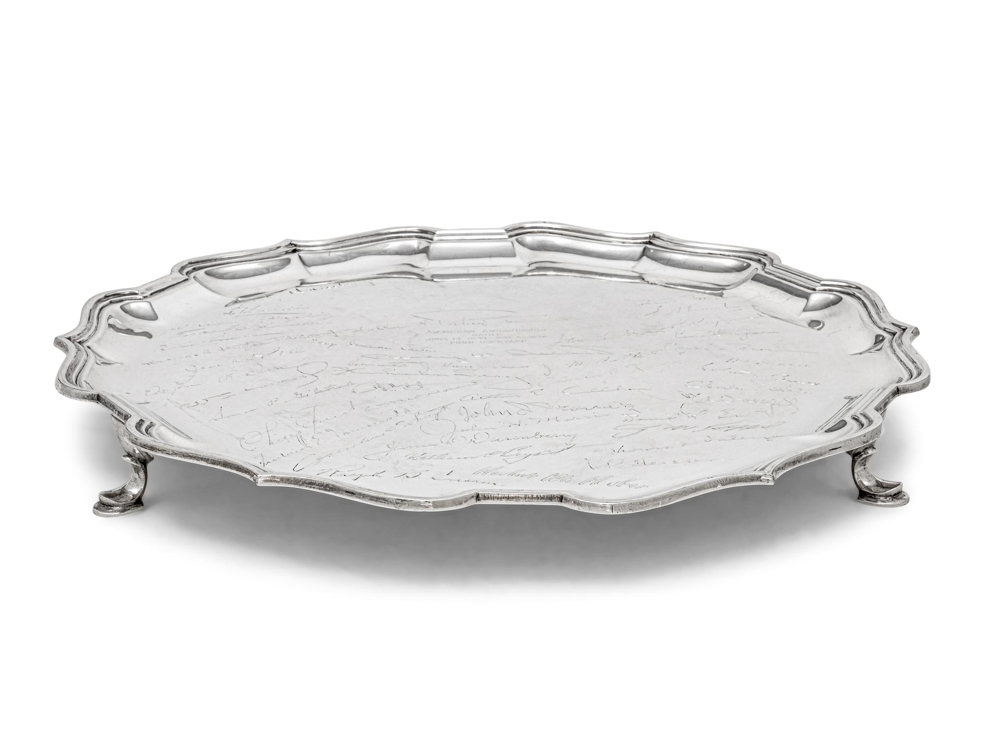 An English Silver Presentation Salver of Ambassadorial Interest