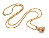 YELLOW GOLD NANTUCKET BASKET PENDANT/NECKLACE