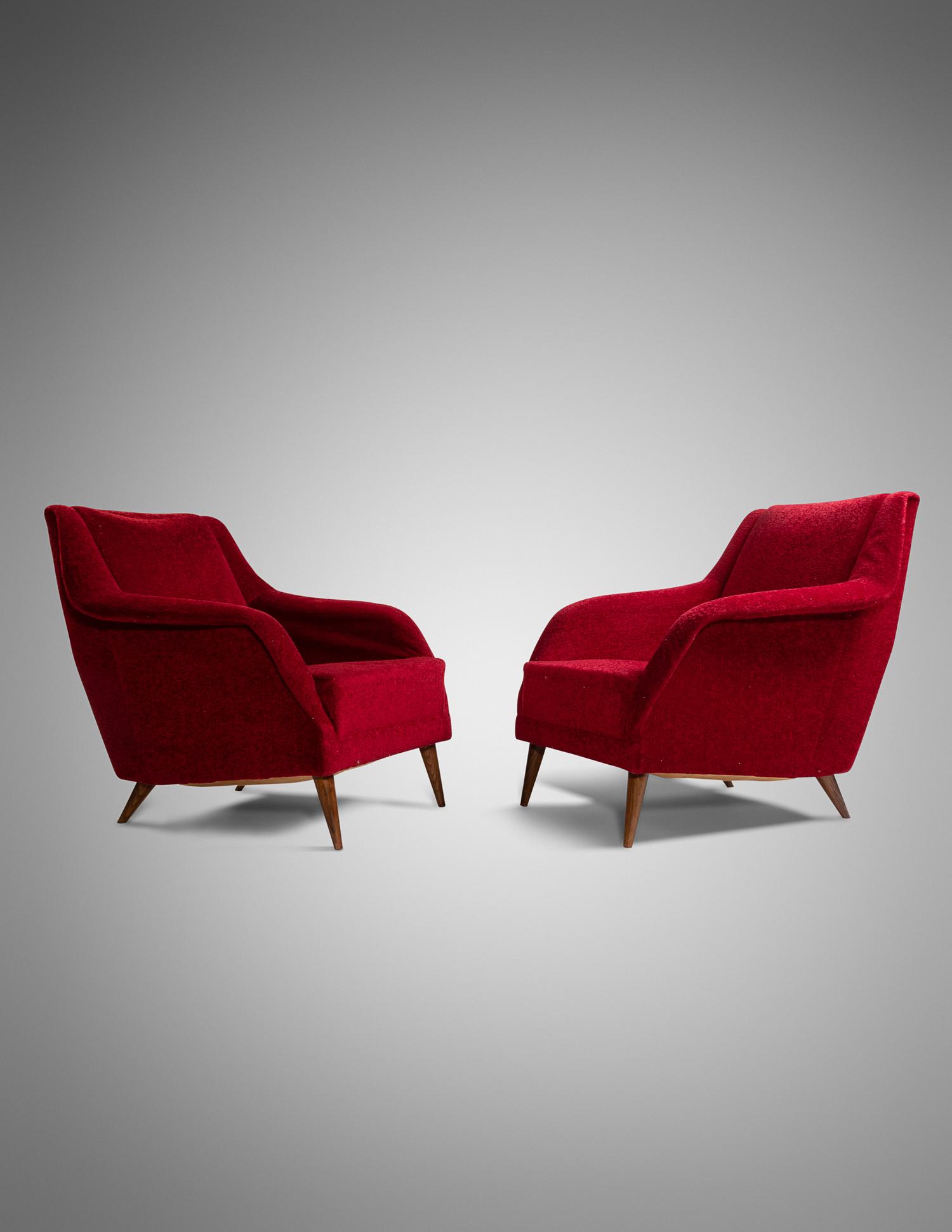 Pair of Lounge Chairs Cassina, Italy, c. 1954